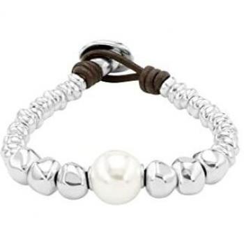 Pulsera de cuero y perla UNOde50 Moody