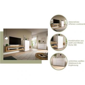 Sideboard INOSIGN Zolder – 190 × 51 × 30 cm, 1 Tür, 2 offene Fächer, TV‑Möbel, Media‑Schrank