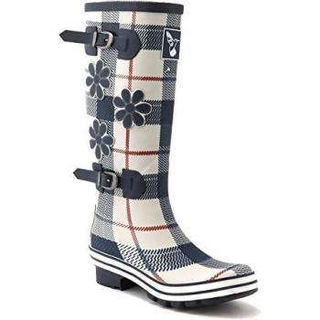 Evercreatures Saint George Blue Women's Tall Wellies for Wet Weather