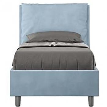 Cama Antea Azul Claro 90x190 con Base Acolchada