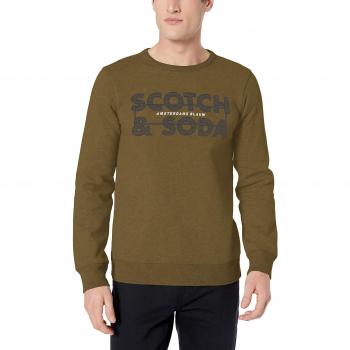 Scotch & Soda Herren Sweatshirt in Grün (Military Green 0J) im Large Herstellergröße: L