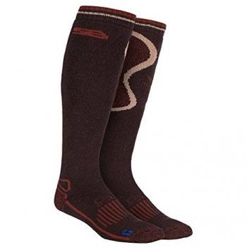 KDMD Men's 1 Pair Storm Bloc Extra Long Wool Socks in Brown | Size: 6-11