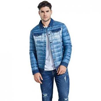 Guess Uomo Denim Stampato M83L01 WAAX0_F72, Blu