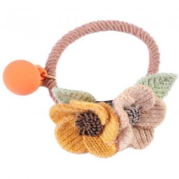 Elastic Hair Rope with Flower Design