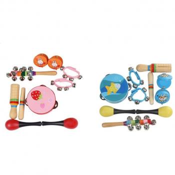 Children's Percussion Band Set: 10 Instruments