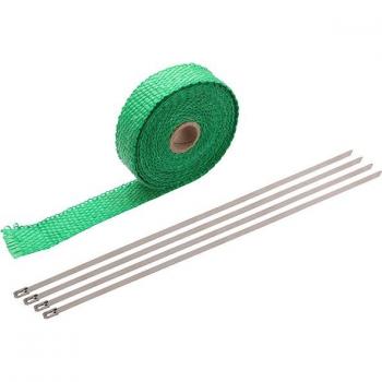 Universal Motorcycle Heat Insulation Turbo Wrap Tape & Stainless Steel Ties 1.5mm*25mm*5m