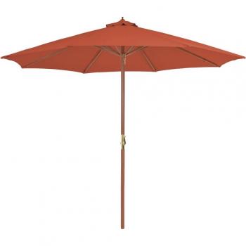 Ombrellone da Giardino 300 cm con Base in Legno