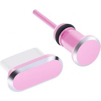 2pcs Dust Plug Set for USB-C and 3.5mm Jack for Xiaomi Huawei P20 Samsung Galaxy S9 S10 Plus