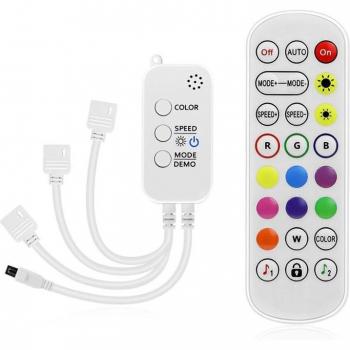 Smartphone APP Controlled Bluetooth RGB LED Controller for 5050 LED Tape with Music Sync