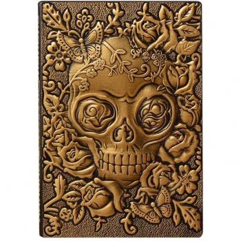Floral Skull A5 Leather Diary
