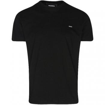 Male XL DSQUARED2 Black Cotton T-Shirt