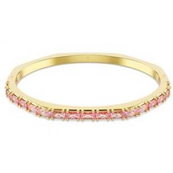 Swarovski Matrix Gold Plated Pink Crystal Bracelet – 17 cm
