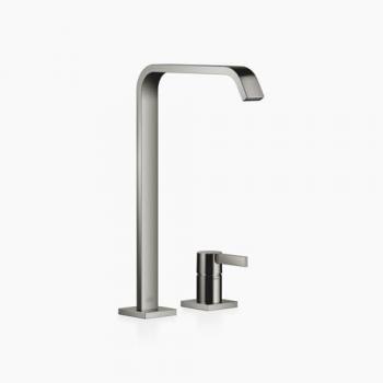Robinetterie de lavabo IMO, deux trous, bec haut, chrome foncé