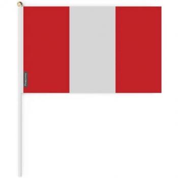 Lightweight Peruvian Flag Collection – 14x21 cm, 100 Pack – Polyester