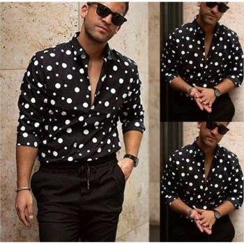 Camisa de Manga Larga con Patrón de Punto