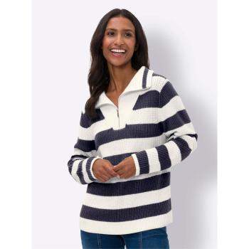 HEINE Troyer Damenpullover 50 cm, gestreift & mehrfarbig