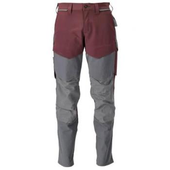 Customizable Bordeaux/Stone Grey Tactical Leggings with Knee Pockets L32W40.5