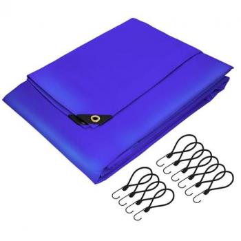 Telo Impermeabile Antistrappo 5x7m 650g/m² Blu con Ganci