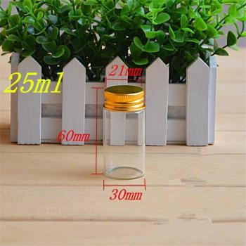 50ml Mini Glass Bottles with Aluminum Screw Cap