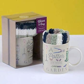 Ceramic Mug & Soft Sock Pair – Garden Edition