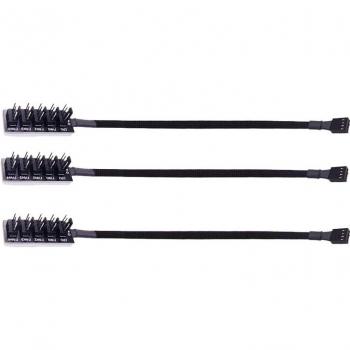 Câble adaptateur ventilateur PWM 4 broches, répartiteur 1‑5, paquet triple pour système ATX