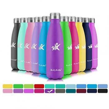 KollyKolla Thermosflasche, 350ml, Edelstahl, BPA-frei, für Schule und Outdoor-Aktivitäten