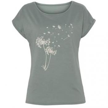 Vivance Damen‑Tee „Pusteblume“ – Mintgrün, 32/34, weiche Baumwollqualität, Kurzärmel