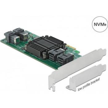 Delock PCIe x8 to 4x internal SFF-8643 NVMe LP Controller