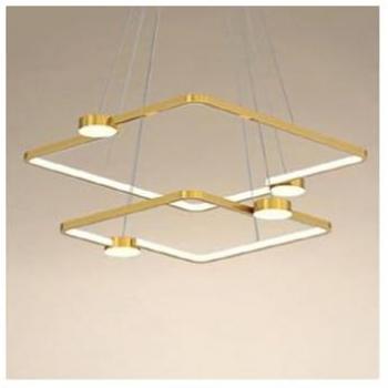 Spot LED 60W 2 Carrés avec Télécommande Finition Moderne Dorée
