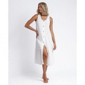 Tunique longue beachwear Paréos Admas Palomita blanc