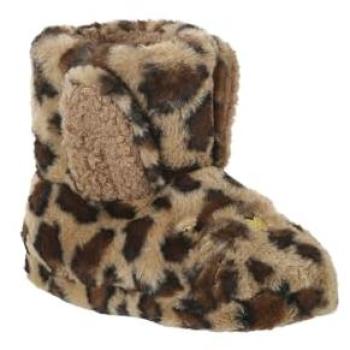 Kids’ Plush Beige Slip‑Ons with Faux Fur Lining – Size 32/33 (UK13½)