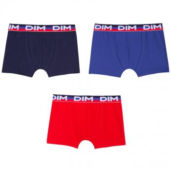 Dim Set de 3 Bóxers, Bañador Infantil, Azul (Navy Blue 49)