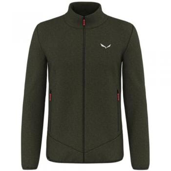Dark Olive Full‑Zip Fleece by Salewa – Puez Rocca PL, 2XL (Male)