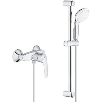 Ensemble douche Grohe mitigeur monocommande avec limiteur de température + 2 jets Tempesta 100