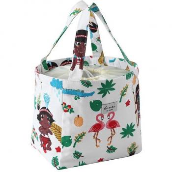 Cartoon Flamingo Insulated Lunch Tote