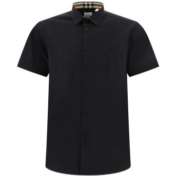 Burberry Mens Black Sherfield Short Sleeve Tee (L) with Equestrian Knights