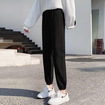 Black Grey Straight Leg Maternity Pants