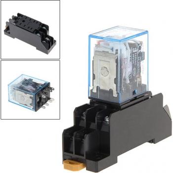 8 Pin PYF08A 220/240 V AC Relay DPDT MY2NJ with Base
