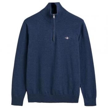 Gant Sweatshirt mit halbem Zip und Rippdetails