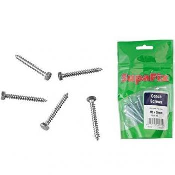 Zinc Plated Coach Screw Pack