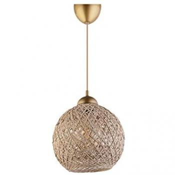 Suspension Jute Artisanale Marron Blanc