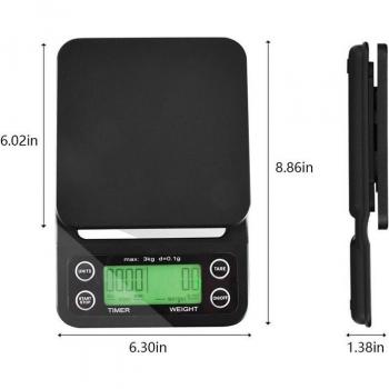 LCD Coffee Scale with Timer 0.1g