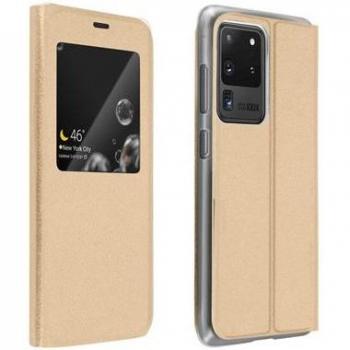 Tapa Dorada Samsung S20 Ultra con Ventana