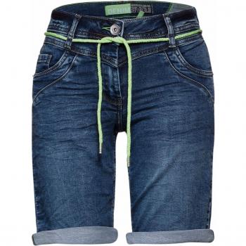 Cecil Scarlett Shorts Jeans blau 28