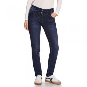 Comfort-fit-Jeans CECIL Gr. 28, Länge 32, blau (blau schwarz used wash)