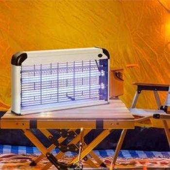 Lámpara UV Antimosquitos Outsunny 30W Plata para Interior y Exterior