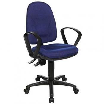 Bürodrehstuhl royalblau ohne Armlehnen