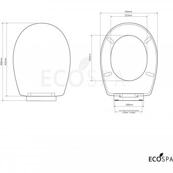 EcoSlide White Bathroom Seat with Bottom Fixing Hinge