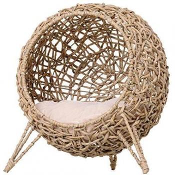 Cesta per Gatti Rialzata Fino a 10kg in Rattan PE