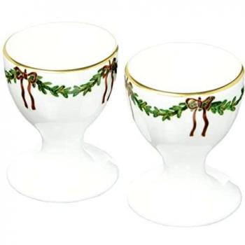 Christmas Star‑Patterned Egg Cups – Royal Copenhagen Edition
